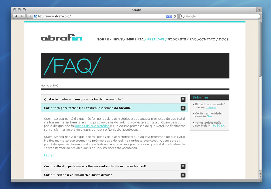 ABRAFIN web site